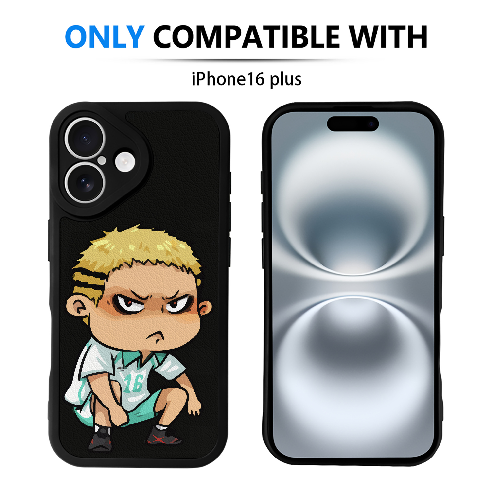 （画像用） ハイキュー!! Haikyu!! 【iPhone 16シリーズ対応】シリコンスマホケース（レザー調） 材質：シリコン